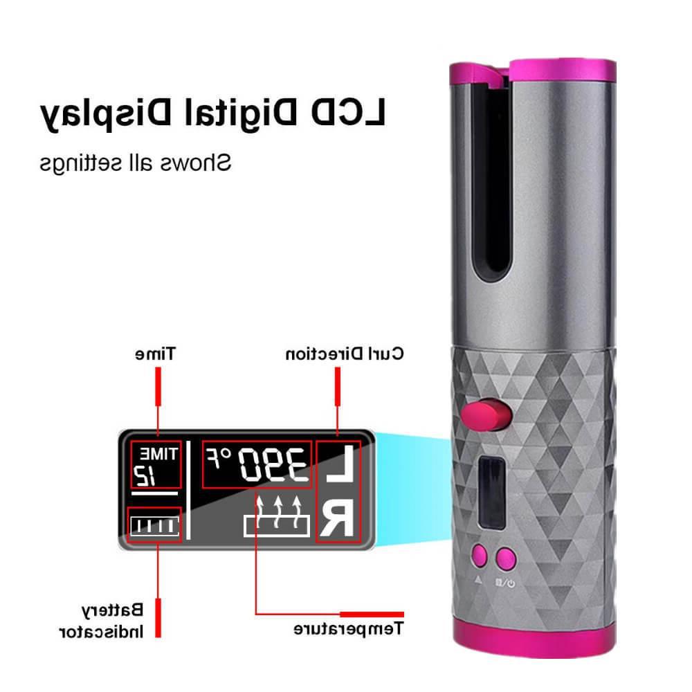 Cordless Automatic Hair Curler – Wireless USB Rechargeable Curling Iron