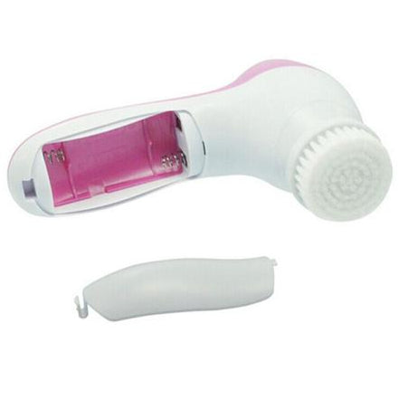 Before and after results using facial cleansing brush