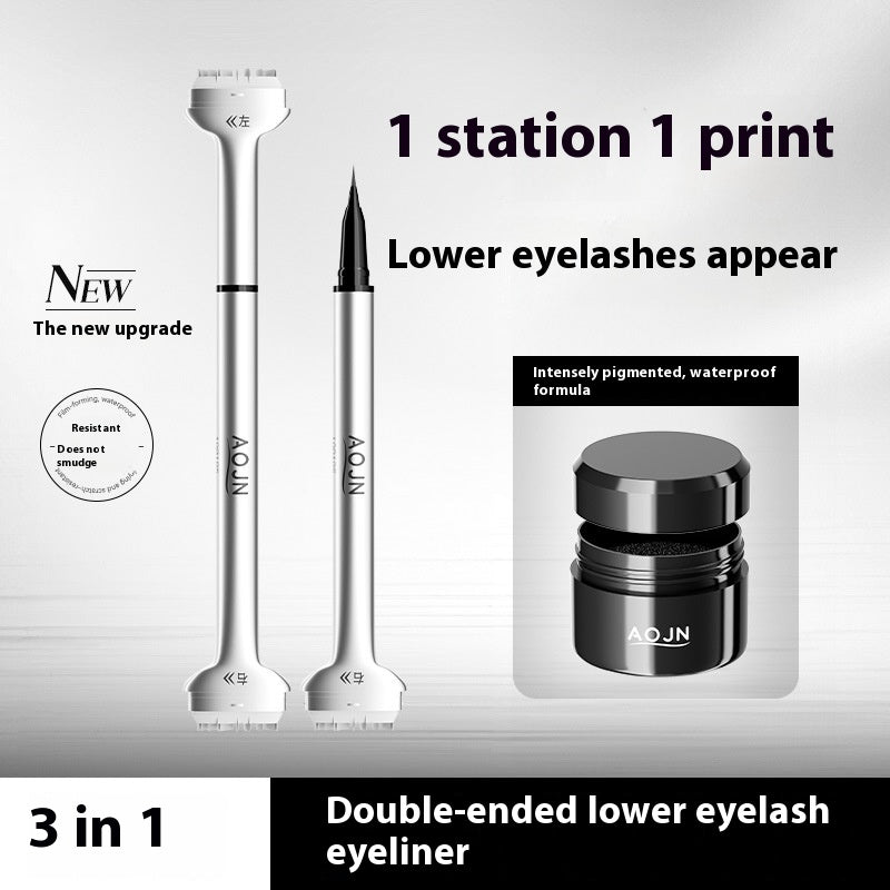 Precision eyeliner and lash stamp beauty tool